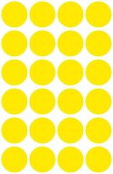 Kółka do zaznaczania śr. 18 mm, żółte etykiety papierowe, etykiety okrągłe z trwałym klejem, etykiety do oznaczenia 96 etyk. / o