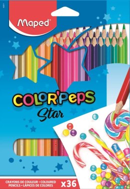 Kredki trójkątne MAPED COLORPEPS 36 kolorów 832017 832017 .