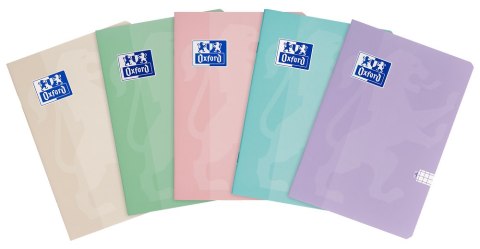Zeszyt Oxford Touch Pastelowy A5 16 kartek 90 g kratka 5x5 mm 400175299 .