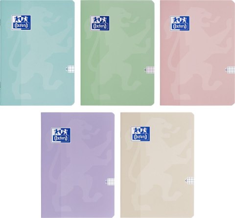 Zeszyt Oxford Touch Pastelowy A5 60 kartek 90 g kratka 5x5 mm 400175351