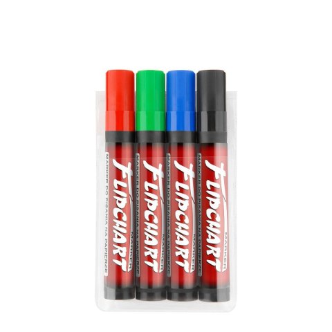 Marker FLIPCHART Kamet mix 1,0-3,0mm okrągła końcówka 4 sztuki kolory 73366 TITANUM