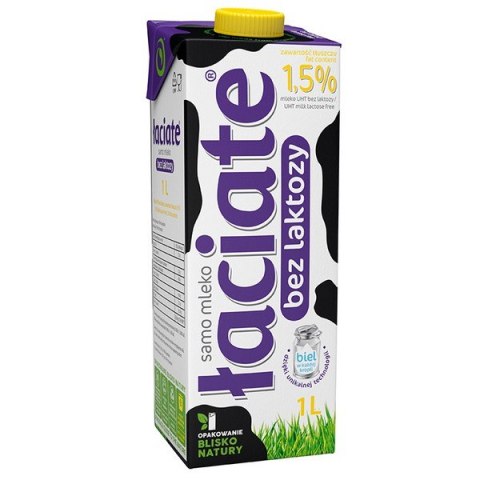 Mleko ŁACIATE UHT bez laktozy 1,5% 1I