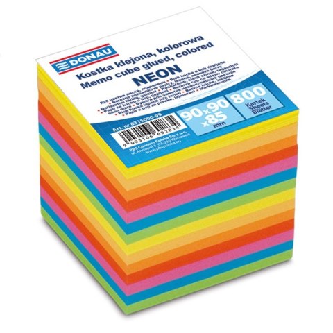 Bloczek kostka klejona 9x9x9cm neon mix kolor około 800k 8315000-99 DONAU
