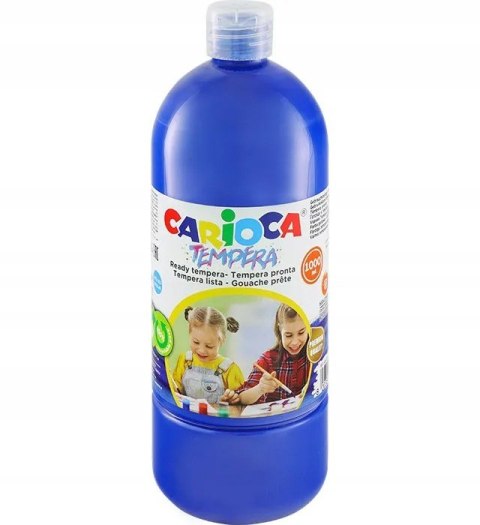 Farba tempera Carioca, 1000 ml, ciemny niebieski, 40430/17
