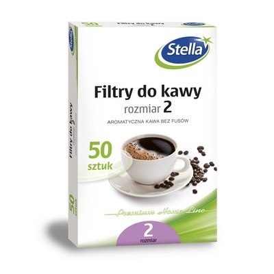 STELLA Filtr papierowy do kawy ekspresu rozmiar 2 (50 szt.) 03365