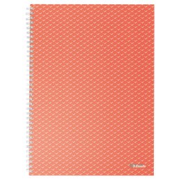 Kołonotatnik Colour Breeze A4, w kratkę, koralowy Esselte 628478
