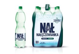 Woda NAŁĘCZOWIANKA mocniejszy gaz 1.5L butelka PET zgrzewka 6 szt. gazowana KAUCJA