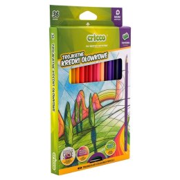 KREDKI CRICCO TRÓJKĄTNE 36-KOL. OP.KARTONOWE Z TEMPERÓWKĄ CR322K36