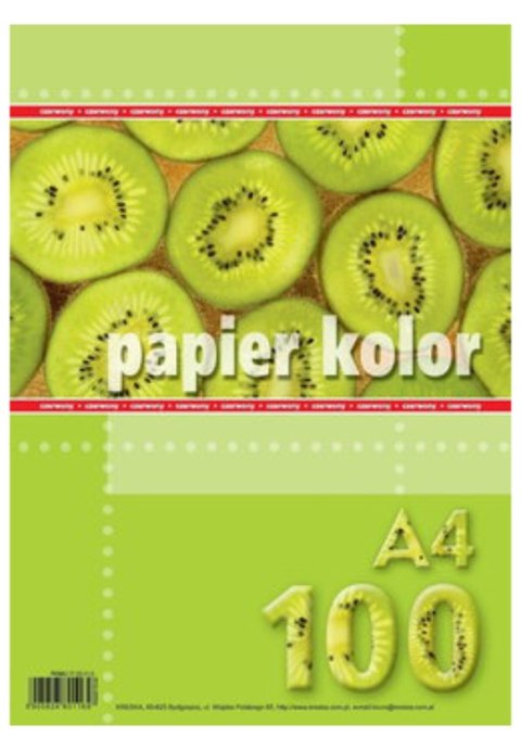 Papier xero A4 czerwony (100 arkuszy) KRESKA.