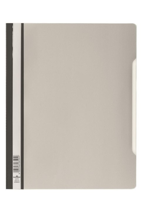 Skoroszyt twardy A4 z przezroczystą okładką, standardowy z PVC, szary, 257010 DURABLE