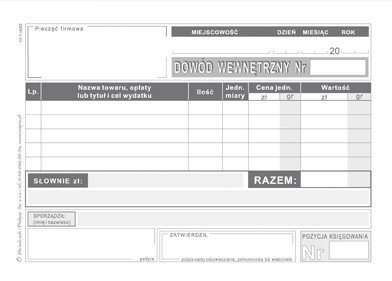 Dowód wewnetrzny A6, 50 kartek offset, 10-K13 DOTTS