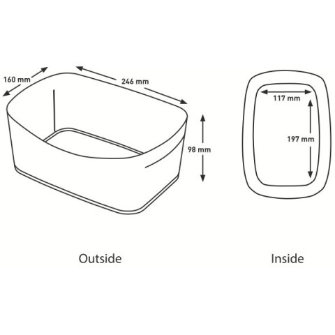 MyBox Pojemnik bez pokrywki, biało-zielony 52571054 LEITZ