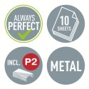 Zszywacz + dziurkacz metalowy Leitz Mini WOW, żółty, 10 lat gwarancji, 10 kartek 55612016 .