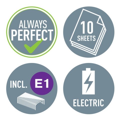 Zszywacz elektryczny na baterie WOW, zielony, 3 lata gwarancji, 10 kartek 55661054 LEITZ .