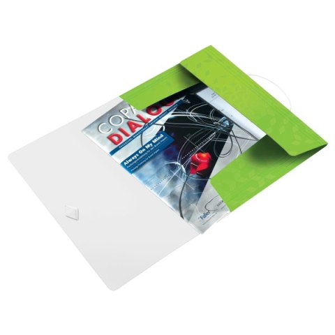 Teczka z gumką PP Leitz WOW, 15 mm, zielona 45990054 .