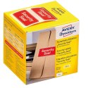 Plomby zabezpieczające na przesyłki 38 x 20 mm, czerwone etykiety foliowe 200 etyk. / op., etykiety na paczki 7311 Avery