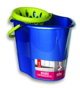 STELLA Wiadro z wyciskaczem 14L Premium niebieskie PB-2350