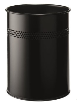 Kosz na śmieci metalowy czarny z perforacją 15l 330001 DURABLE 15/P30mm