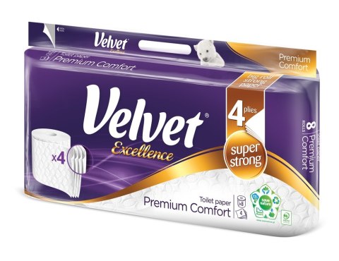 Papier toaletowy VELVET COMFORT White Cotton 3W (10 rolek) biały