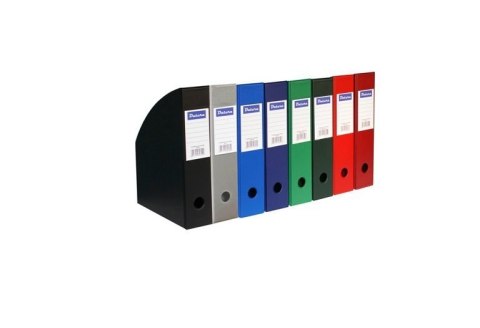 Pojemnik na czasopisma DOTTS A4 10cm bordowy PCV (SD-36-04) SE-DOT-36-04