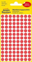 Kółka do zaznaczania śr. 8 mm, czerwone etykiety papierowe, etykiety okrągłe z trwałym klejem, etykiety do oznaczenia 416 etyk. 