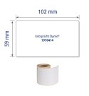 Etykiety na rolce, etykiety foliowe 59 x 102 mm, etykiety do termodruku, białe etykiety wodoodporne, etykiety na znaki BHP, 50 e