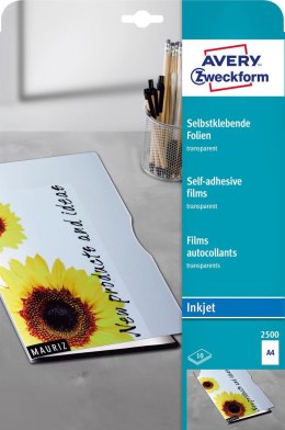 Folia samoprzylepna przezroczysta A4, folia powlekana 10 szt., grubość 0,17 mm, Avery 2500