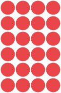 Kółka do zaznaczania śr. 18 mm, czerwone etykiety papierowe, etykiety okrągłe z usuwalnym klejem, etykiety do oznaczenia 96 etyk