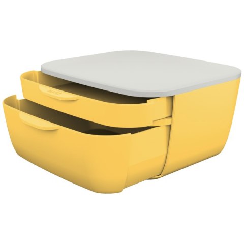 Pojemnik z szufladami Leitz Cosy, żółty 53570019 .