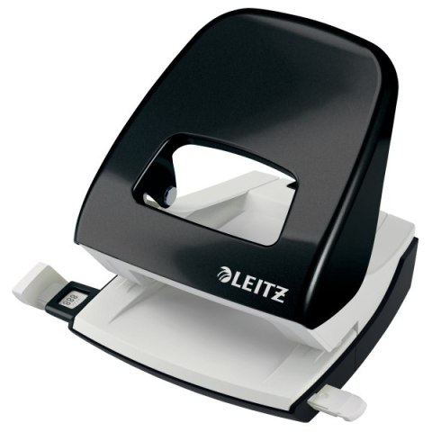Dziurkacz duży metalowy Leitz, czarny, 10 lat gwarancji, 30 kartek 50081095 .