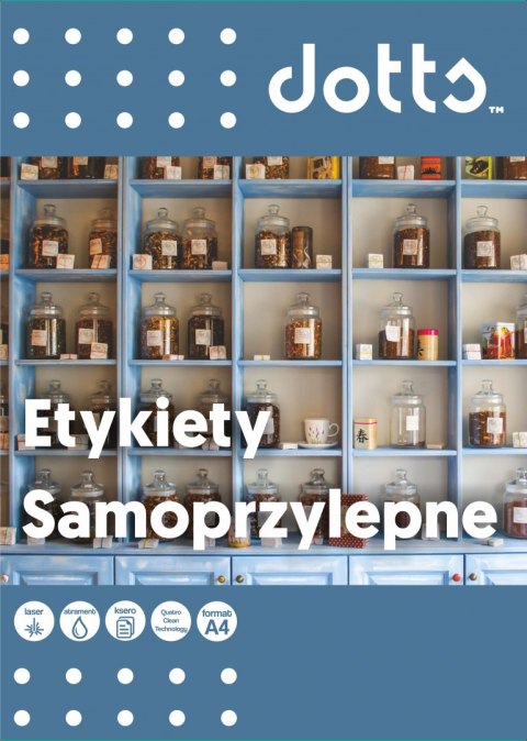 Etykiety samoprzylepne DOTTS A4 (100ark) 210x297mm (1 etyk/arkuszu)