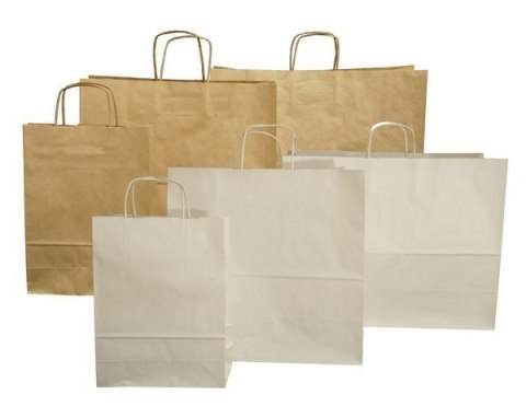 Torba_papierowa ECOBAG 240x100x360 100g biała E2001100 ekologiczna