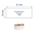 Etykiety na rolce, usuwalne etykiety papierowe 19 x 51 mm, etykiety do termodruku, białe etykiety samoprzylepne, 500 etyk. / 1 r