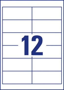 Etykiety uniwersalne Economy Europe100 by Avery Zweckform, A4, 100 ark./op., 97 x 42,3 mm, białe ELA039