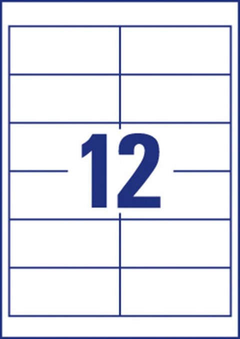 Etykiety uniwersalne Economy Europe100 by Avery Zweckform, A4, 100 ark./op., 97 x 42,3 mm, białe ELA039