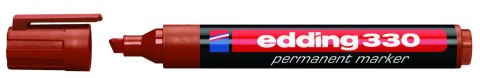 Marker EDDING permanentny ścięta końcówka 1-5mm brązowy 330/007/br ed