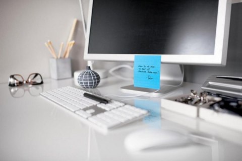 Podajnik do bloczków samoprzylepnych POST-IT_ Miś (Bear-330), biały, w zestawie 1 bloczek Super Sticky Z-Notes