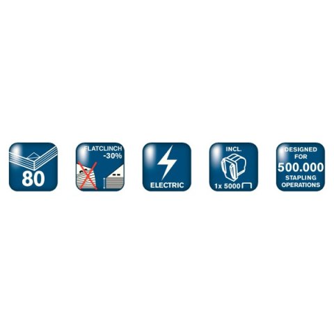 Zszywacz elektryczny Supreme 5080e srebrny 80 kartek RAPID 20993411