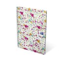 Kołonotatnik B5 60 kartek linia/tagi Floral Oxford 400094959