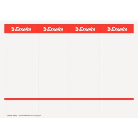 Etykiety do segregatorów 59x192mm(10x4) białe samop. ESSELTE 20822