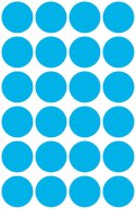 Kółka do zaznaczania śr. 18 mm, niebieskie etykiety papierowe, etykiety okrągłe z trwałym klejem, etykiety do oznaczenia 96 etyk