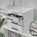 Pojemnik z 4 szufladami LEITZ WOW biało-szary 52132001 .