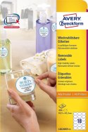 Etykiety papierowe 63,5 x 42,3 mm, etykiety owalne z usuwalnym klejem, etykiety do oznaczenia 25 ark. / op., etykiety na butelki