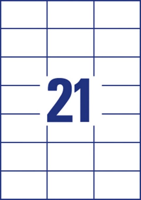 Etykiety uniwersalne Economy Europe100 by Avery Zweckform, A4, 100 ark./op., 70 x 42,3 mm, białe ELA013