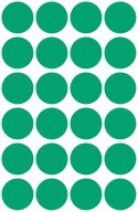 Kółka do zaznaczania śr. 18 mm, zielone etykiety papierowe, etykiety okrągłe z trwałym klejem, etykiety do oznaczenia 96 etyk. /