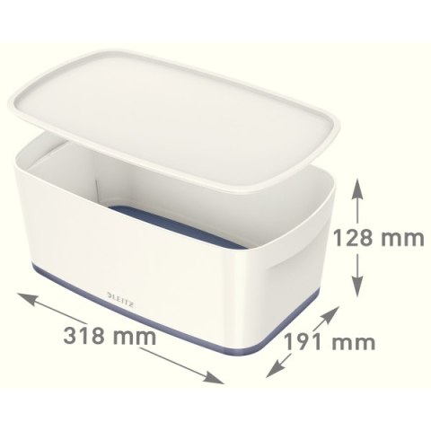 Pojemnik MyBOX mały z pokrywką biało-różowy LEITZ 52291023 .