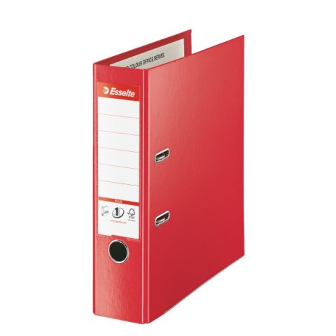 Segregator Esselte No.1 Vivida PLUS, A4/80mm, 30% PP z recyklingu, czerwony 81183