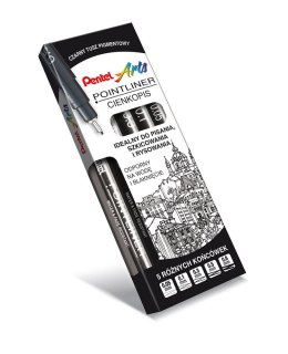 Cienkopis kalibrowany POINTLINER czarny S20P-5A 0,5mm PENTEL
