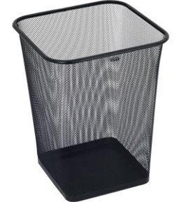 Kosz na papier kwadratowy 18l GR-017, czarny siatka GRAND 120-1459