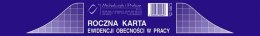 508-3 Roczna karta ewidencji obecności w pracy A5 (50) Michalczyk i Prokop